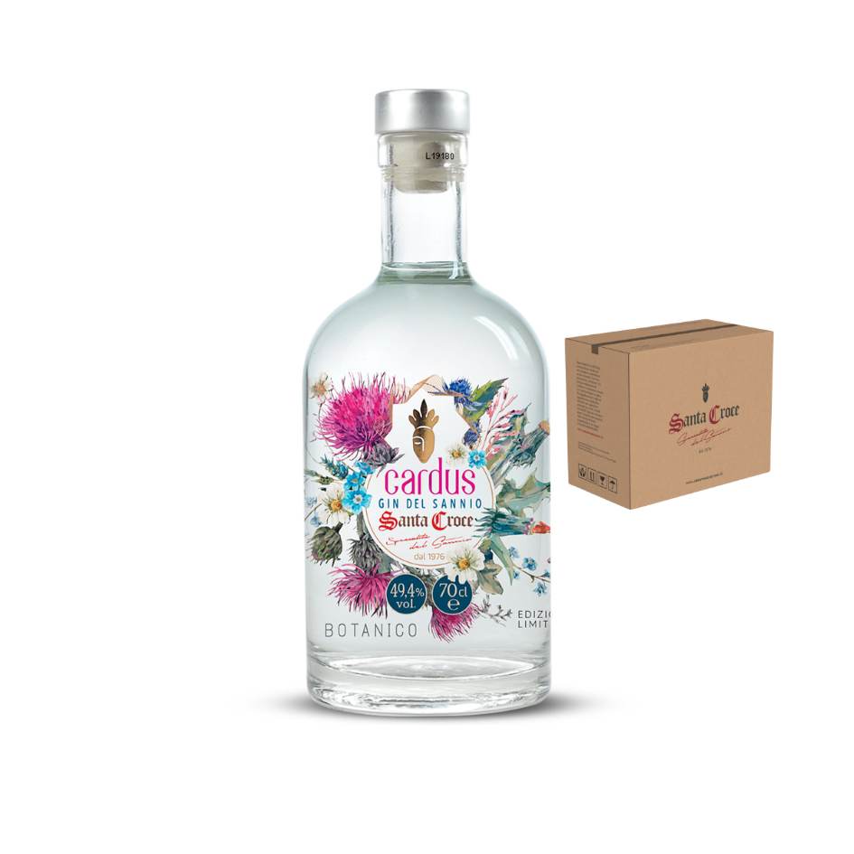 Prestigiosa Confezione da 6 bottiglie da 700 ml di Gin Cardus – gin artigianale di Benevento, nel cuore del Sannio, Campania. Aromatico e raffinato, un autentico prodotto tipico italiano per gli amanti dei distillati artigianali.
Edizione limitata con bottiglie numerate da collezione 