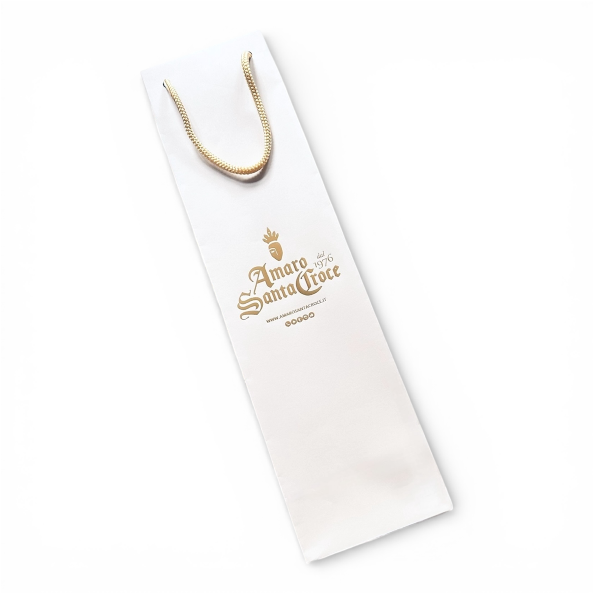 Gold Gift Bag with Braided Cord