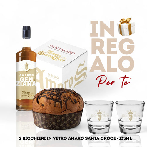 Amaro di Genziana e PANAMARO Classico + 2 Bicchieri Amaro Santa Croce in OMAGGIO - Amaro Santa Croce